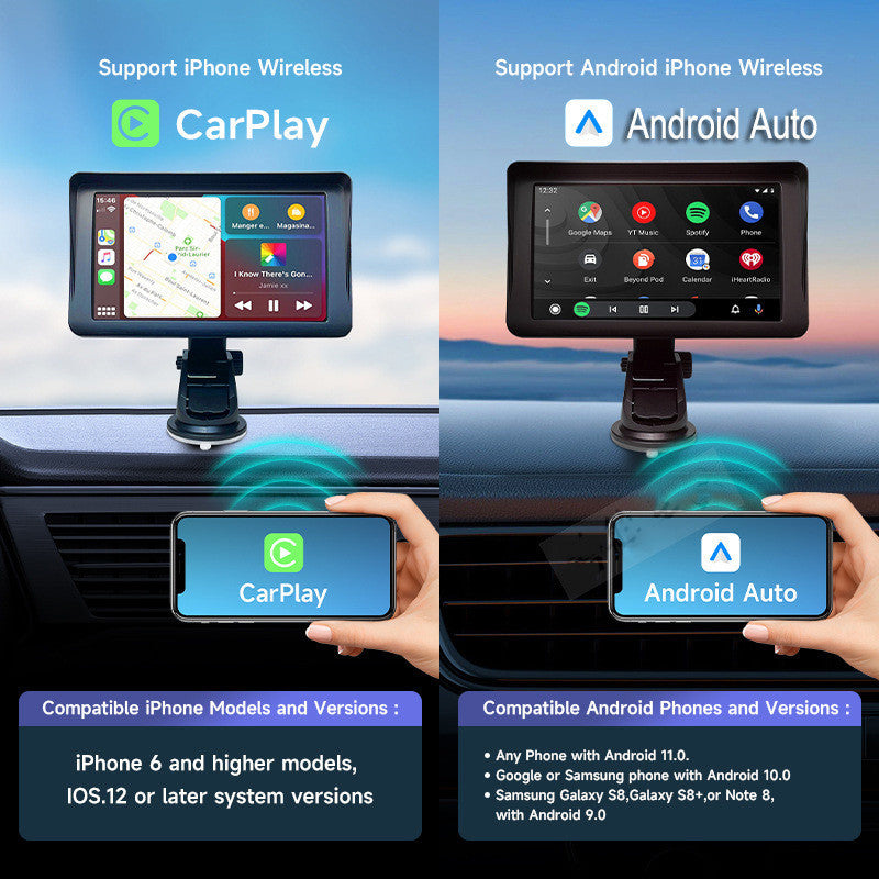 7" IPS Car Smart Screen Wireless Carplay Auto Mobile Phone Projection Screen Navigation X70