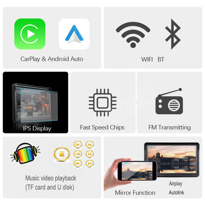 7" IPS Car Smart Screen Wireless Carplay Auto Mobile Phone Projection Screen Navigation X70